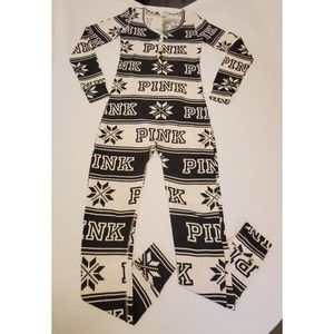 PINK Victoria's Secret Black and White Onesie